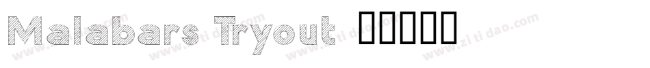 Malabars Tryout字体转换